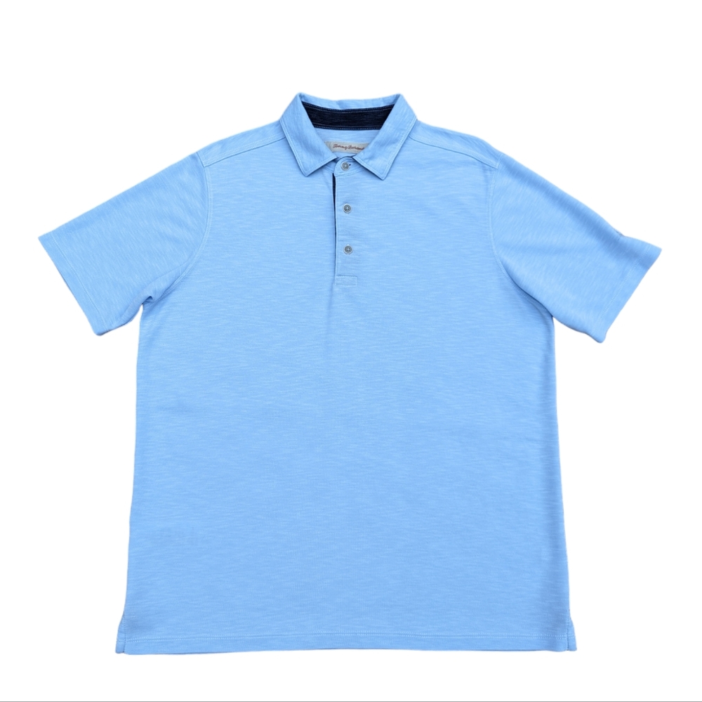 Tommy Bahama Polo Shirt Short Sleeve Tops Button Collar Men Size M